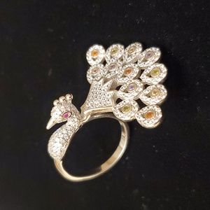 925 Sterling Silver Peacock Ring
